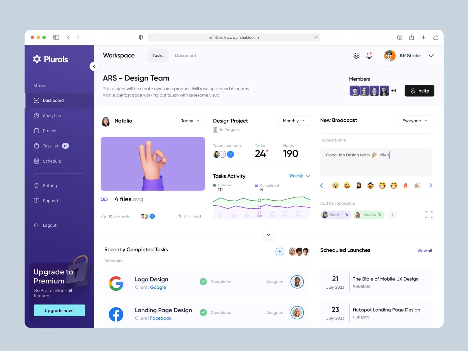 SaaS Business Dashboard